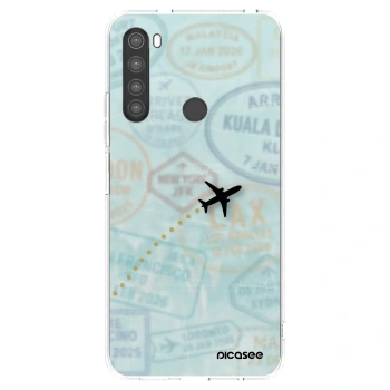 Picasee silikónový prehľadný obal pre Xiaomi Redmi Note 8 - FLIGHT PATH