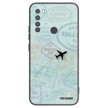 Picasee silikónový čierny obal pre Xiaomi Redmi Note 8 - FLIGHT PATH