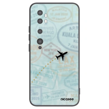 Picasee silikónový čierny obal pre Xiaomi Mi Note 10 (Pro) - FLIGHT PATH
