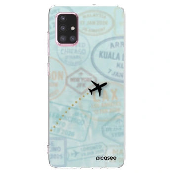 Picasee silikónový prehľadný obal pre Samsung Galaxy A71 A715F - FLIGHT PATH