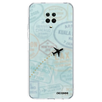 Picasee silikónový prehľadný obal pre Xiaomi Redmi Note 9 Pro - FLIGHT PATH