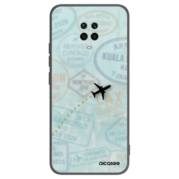 Picasee silikónový čierny obal pre Xiaomi Redmi Note 9S - FLIGHT PATH