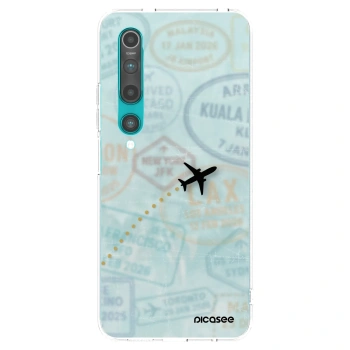 Picasee silikónový prehľadný obal pre Xiaomi Mi 10 - FLIGHT PATH