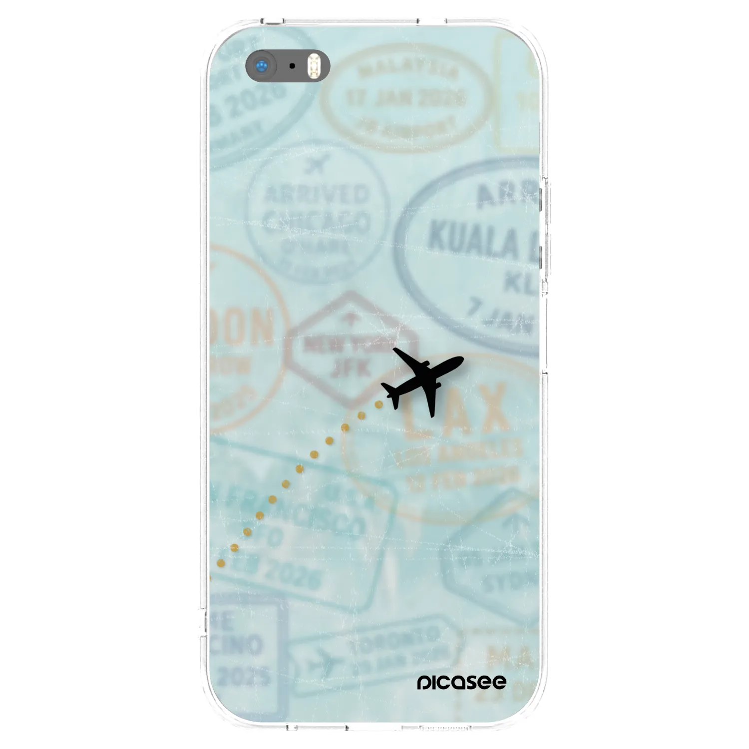 Picasee silikónový prehľadný obal pre Apple iPhone 5/5S/SE - FLIGHT PATH