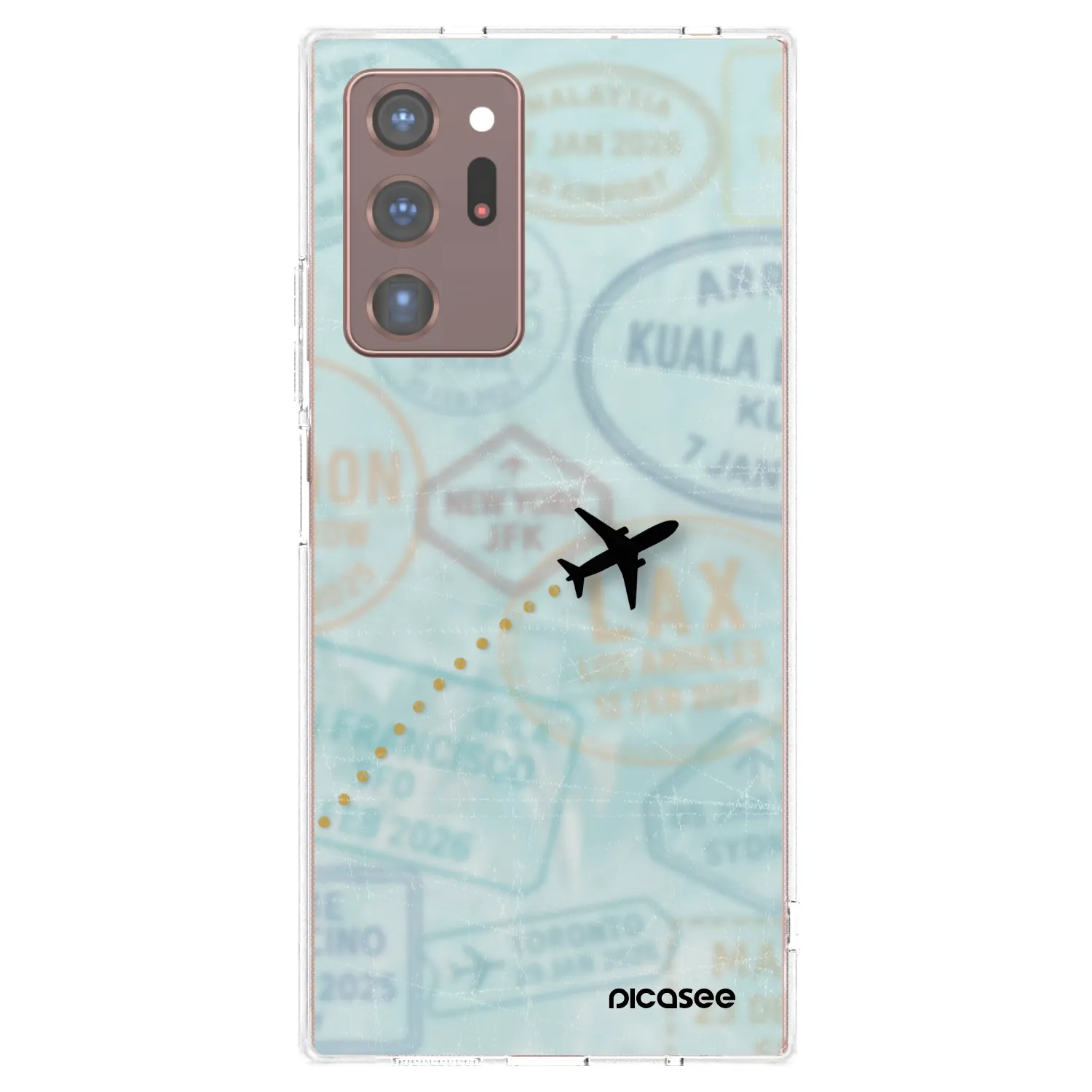 Picasee silikónový prehľadný obal pre Samsung Galaxy Note 20 Ultra - FLIGHT PATH