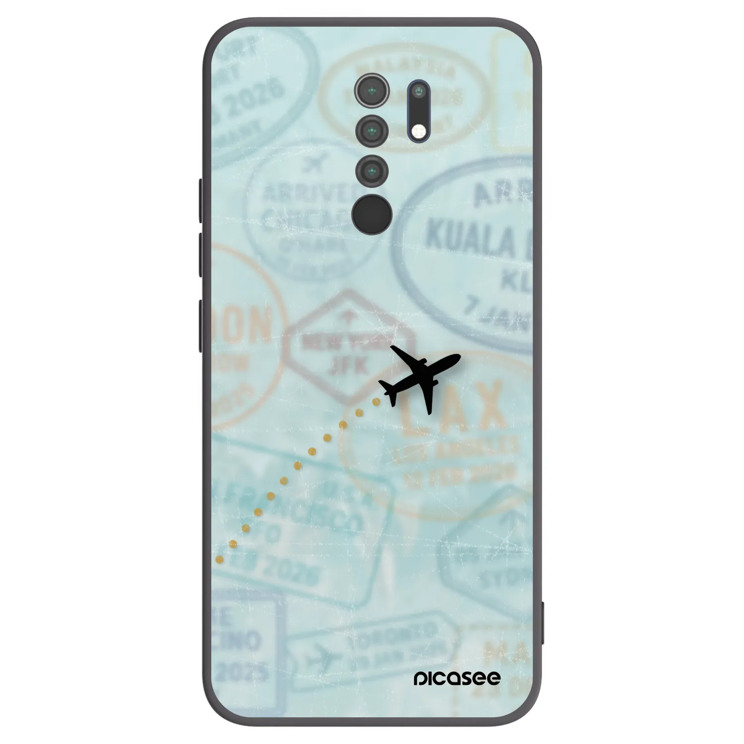 Picasee silikónový čierny obal pre Xiaomi Redmi 9 - FLIGHT PATH