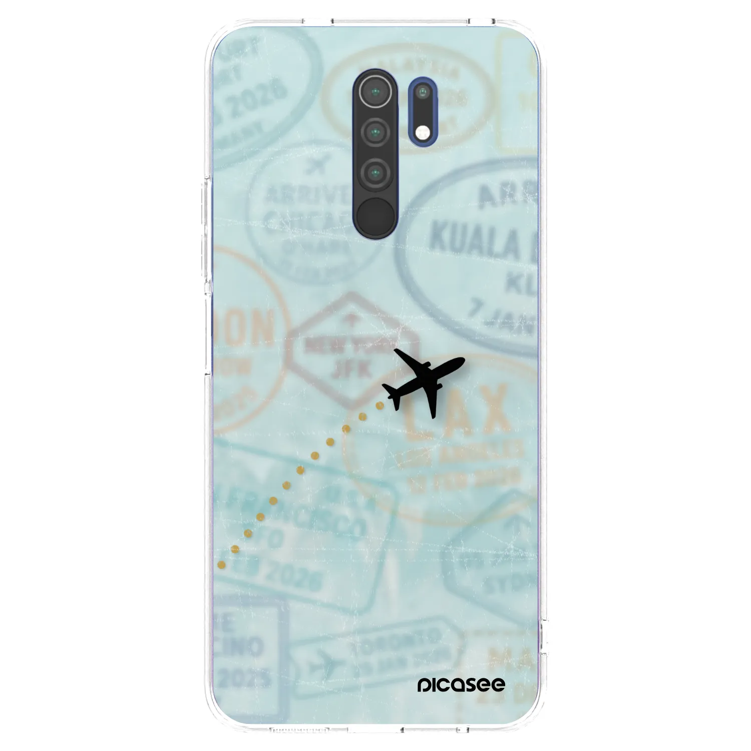 Picasee silikónový prehľadný obal pre Xiaomi Redmi 9 - FLIGHT PATH