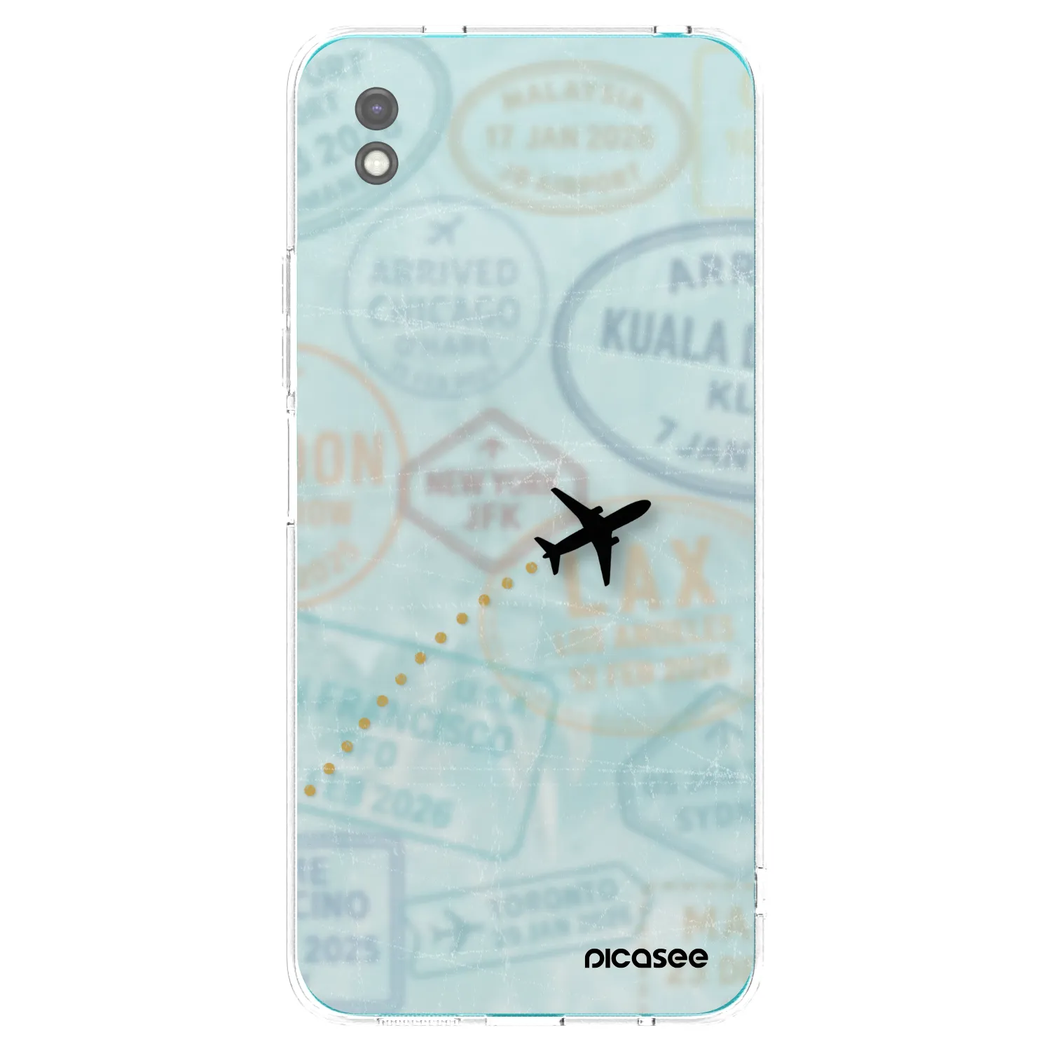 Picasee silikónový čierny obal pre Xiaomi Redmi 9A - FLIGHT PATH
