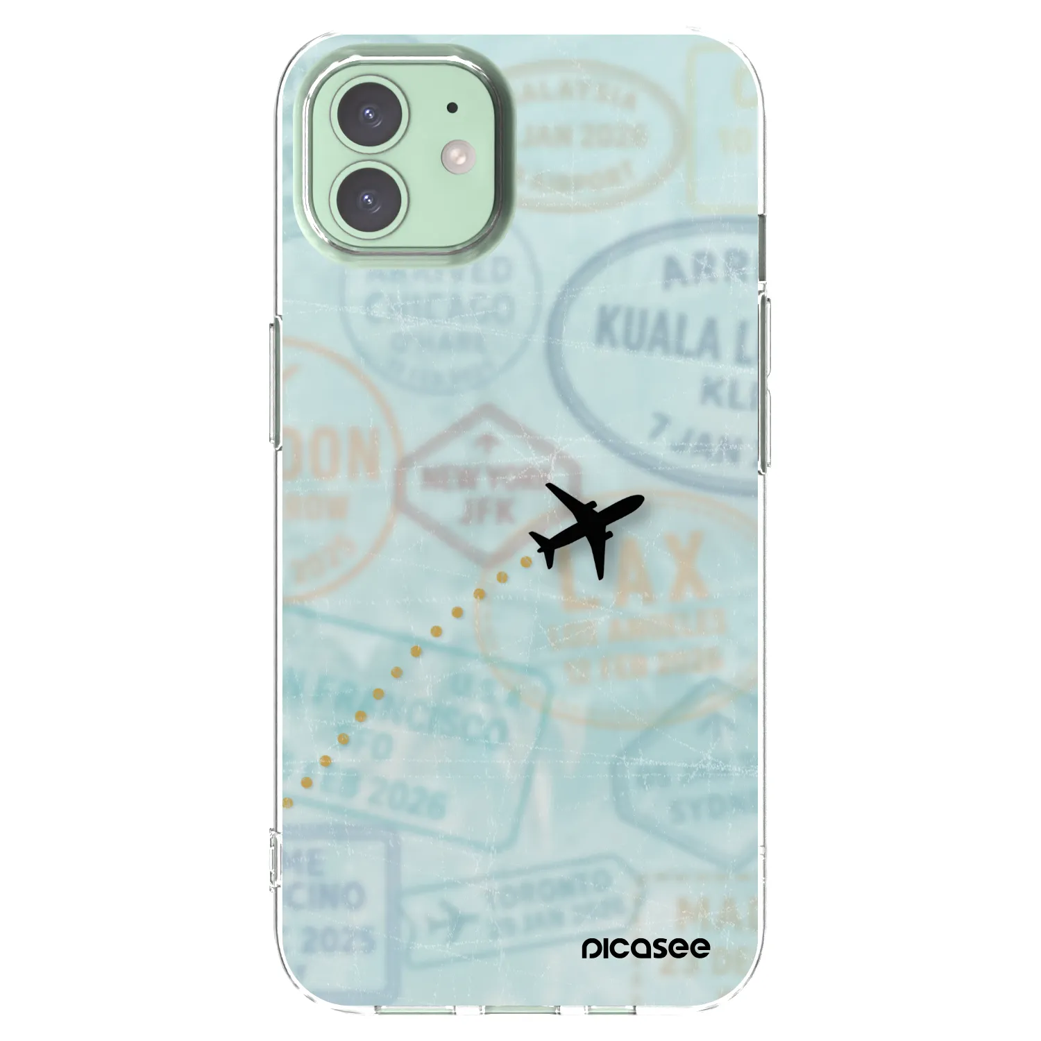 Silikónový prehľadný obal pre Apple iPhone 12 - FLIGHT PATH