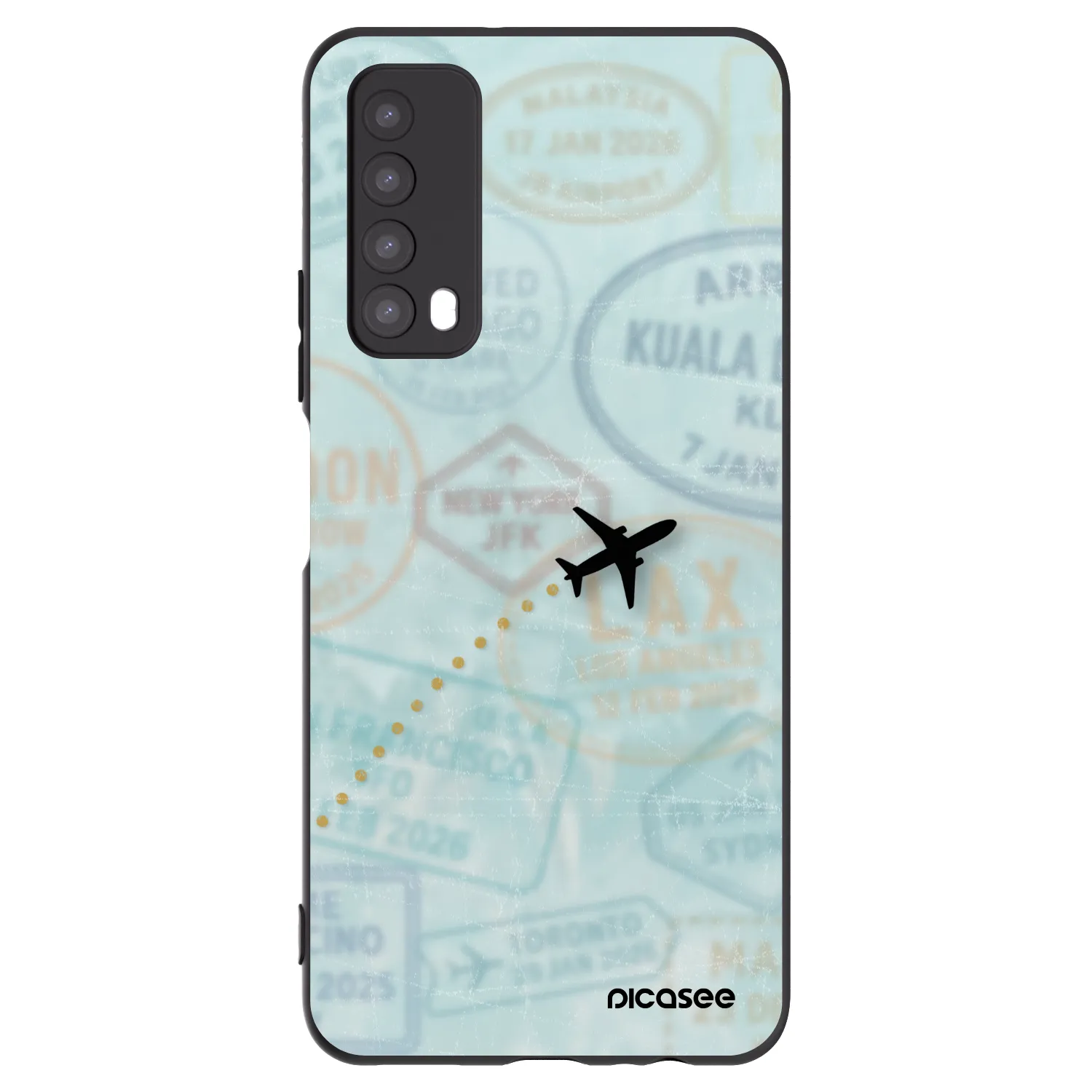 Picasee silikónový čierny obal pre Huawei P Smart 2021 - FLIGHT PATH