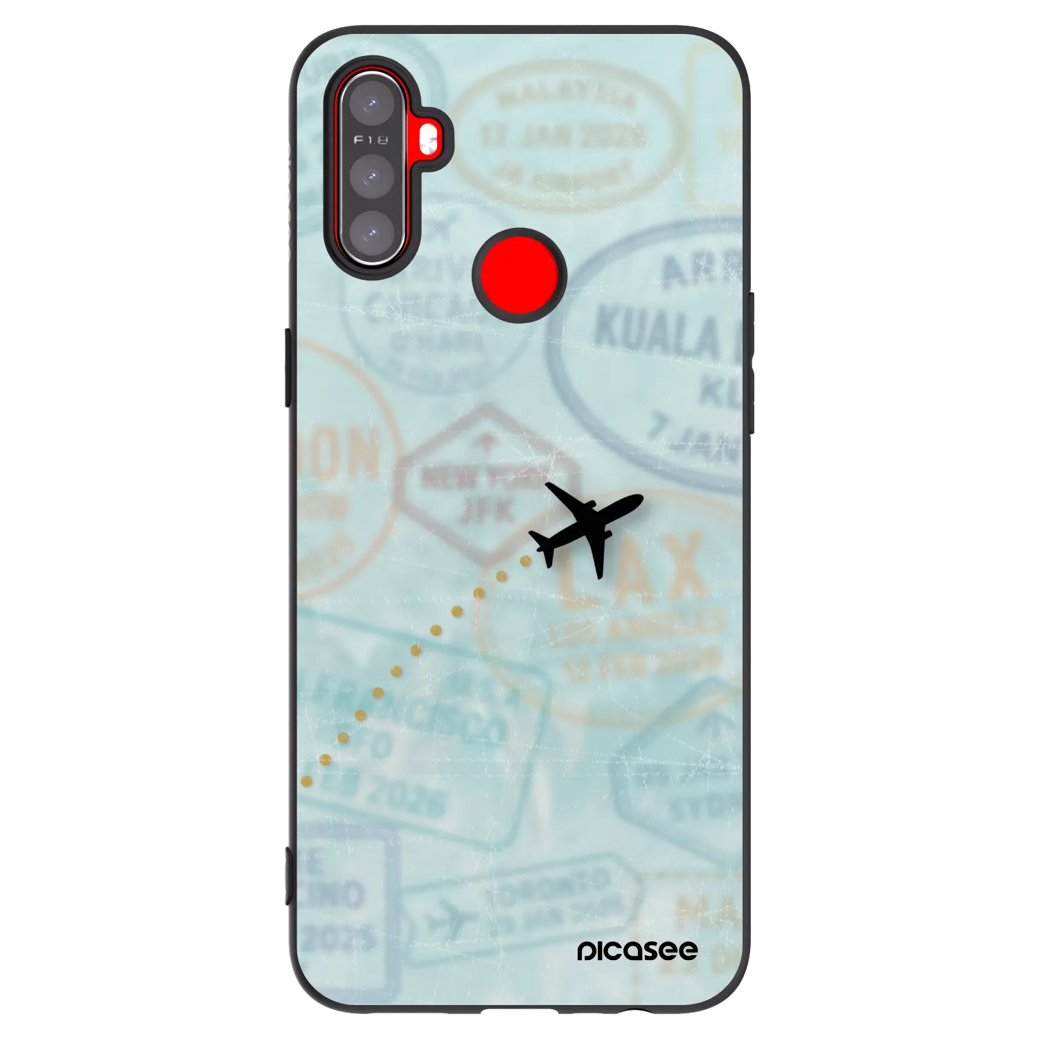 Picasee silikónový čierny obal pre Realme C3 - FLIGHT PATH