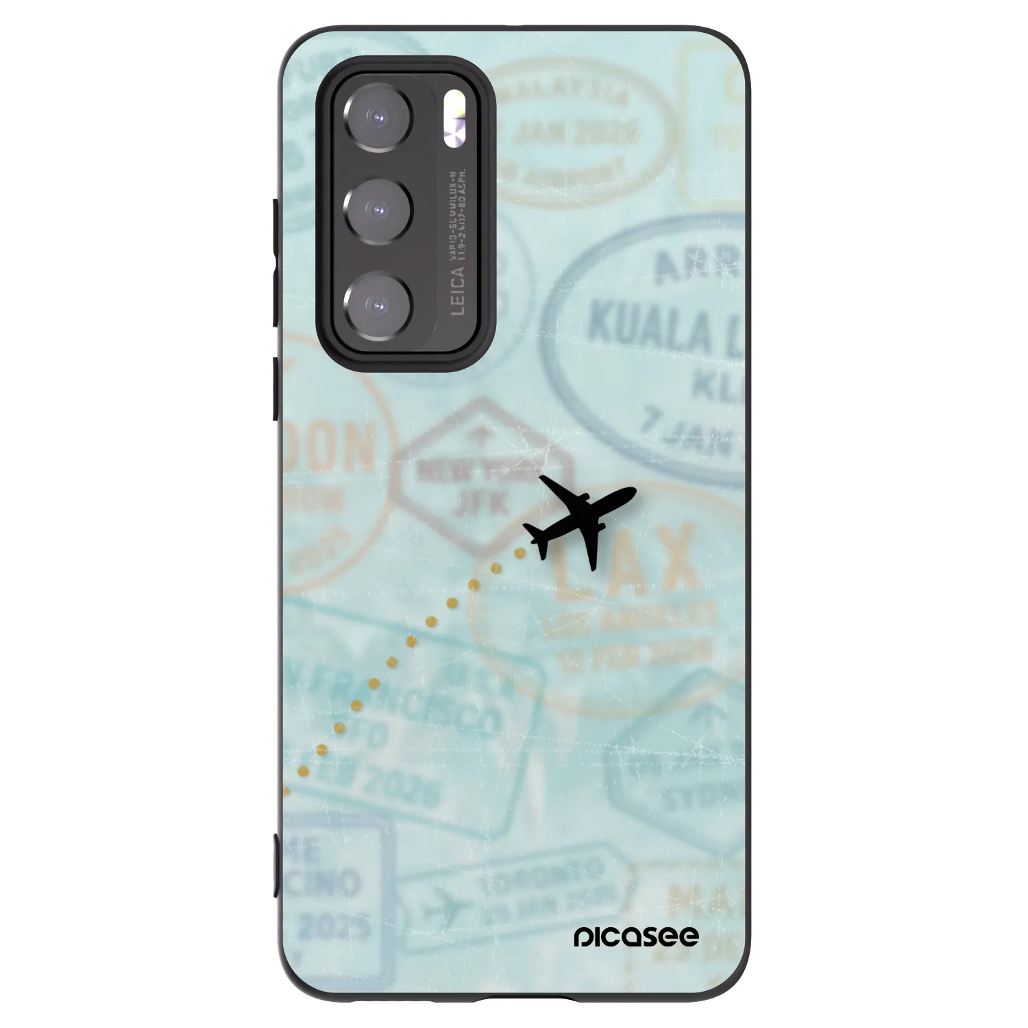 Picasee silikónový čierny obal pre Huawei P40 - FLIGHT PATH