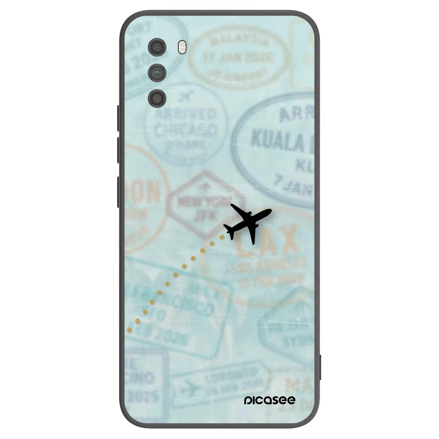 Picasee silikónový čierny obal pre Xiaomi Poco M3 - FLIGHT PATH