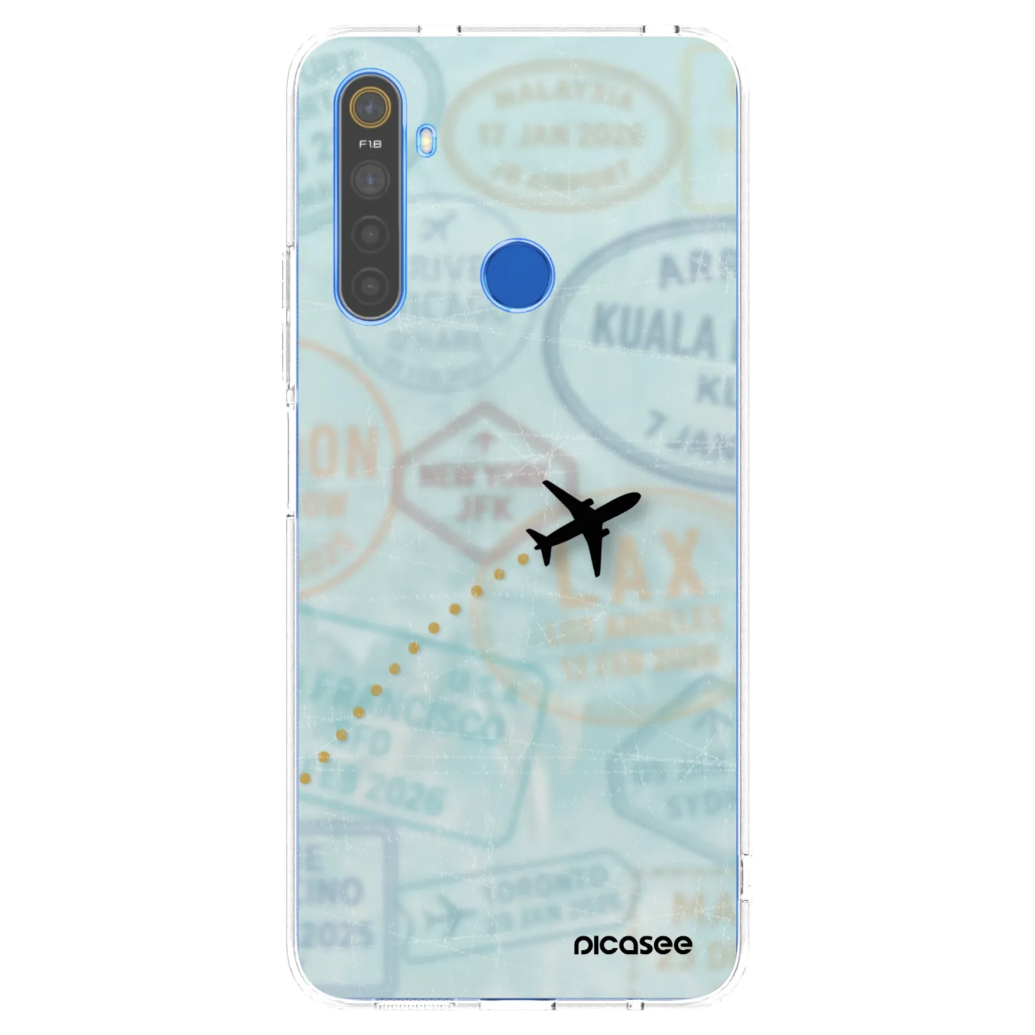 Picasee silikónový prehľadný obal pre Realme 5 - FLIGHT PATH