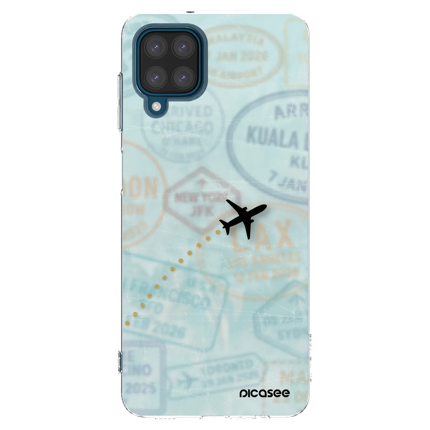 Picasee silikónový prehľadný obal pre Samsung Galaxy A12 A125F - FLIGHT PATH