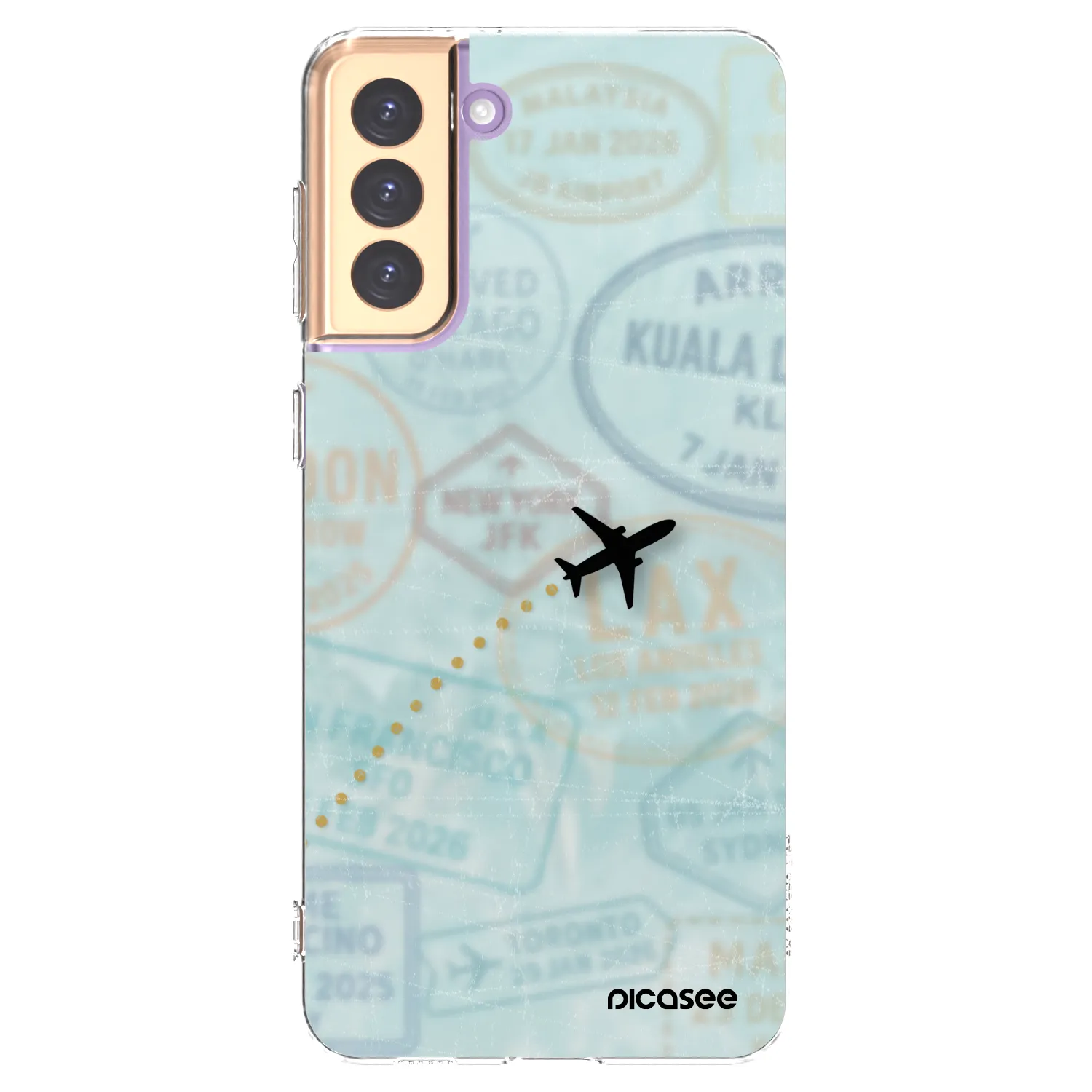 Picasee silikónový prehľadný obal pre Samsung Galaxy S21+ 5G G996F - FLIGHT PATH