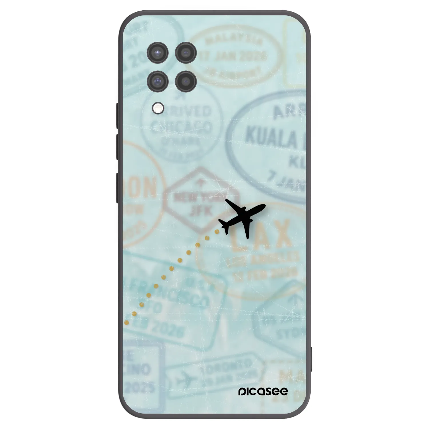 Picasee silikónový čierny obal pre Samsung Galaxy A42 A426B - FLIGHT PATH