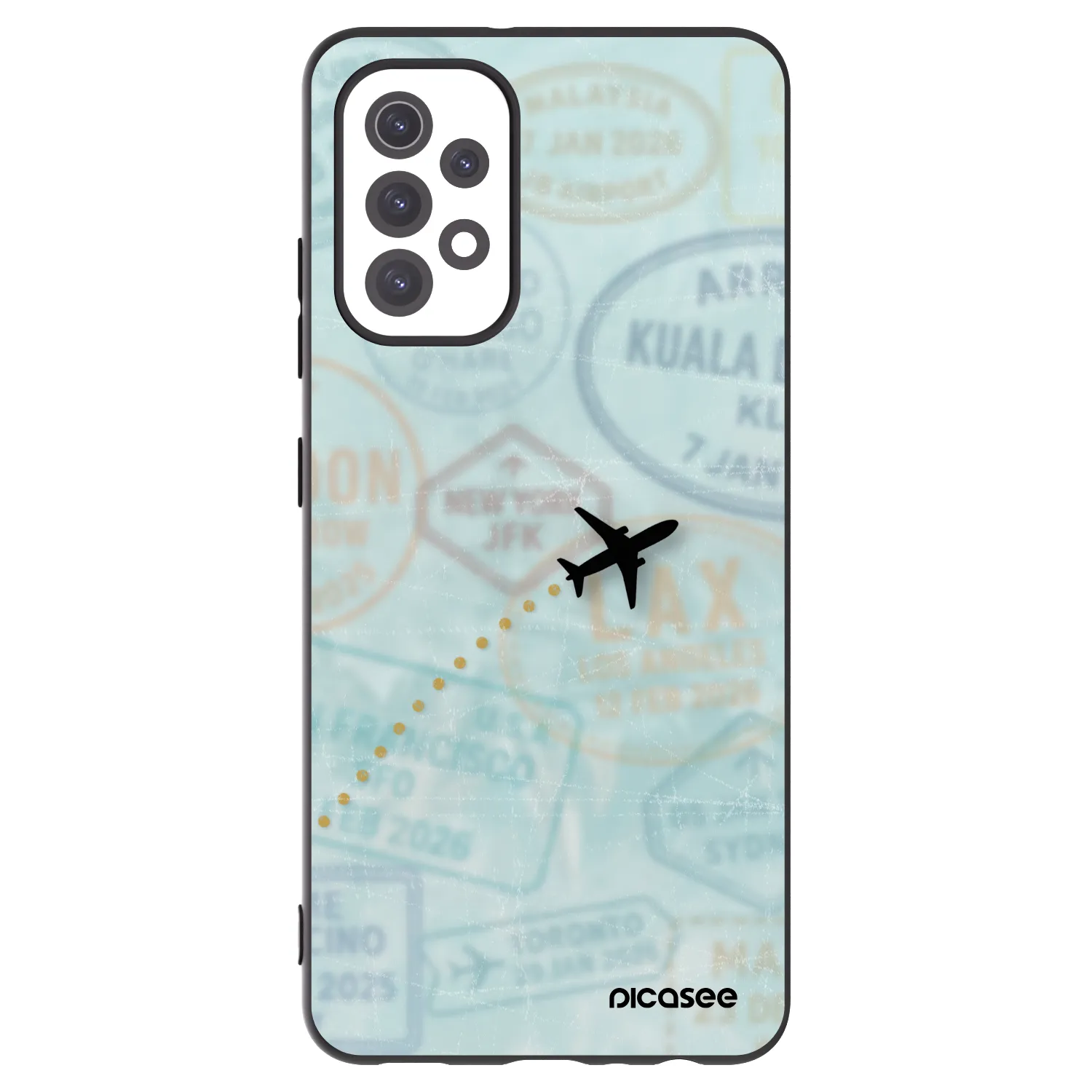 Picasee silikónový čierny obal pre Samsung Galaxy A32 5G A326B - FLIGHT PATH
