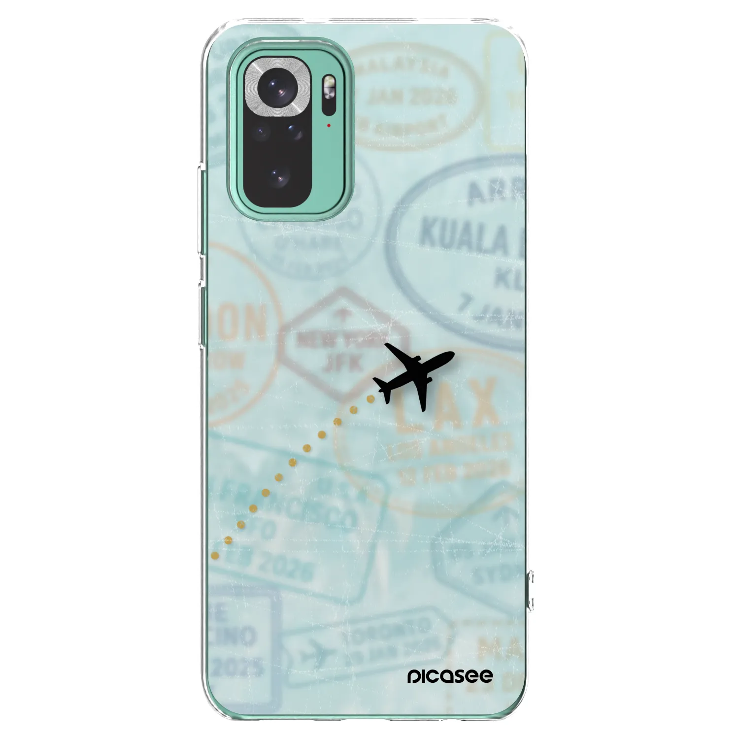 Picasee silikónový prehľadný obal pre Xiaomi Redmi Note 10 Pro - FLIGHT PATH