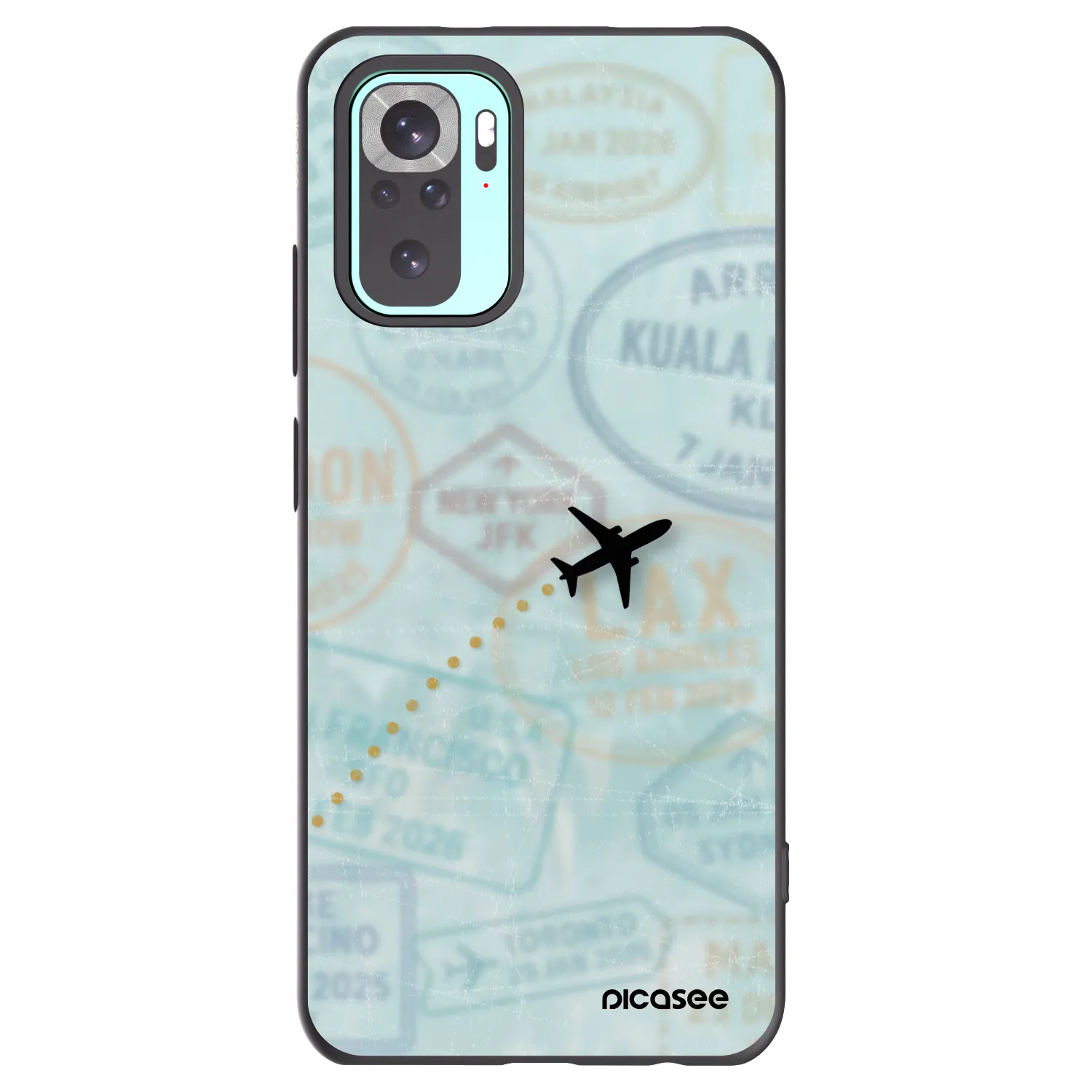 Picasee silikónový čierny obal pre Xiaomi Redmi Note 10 Pro - FLIGHT PATH