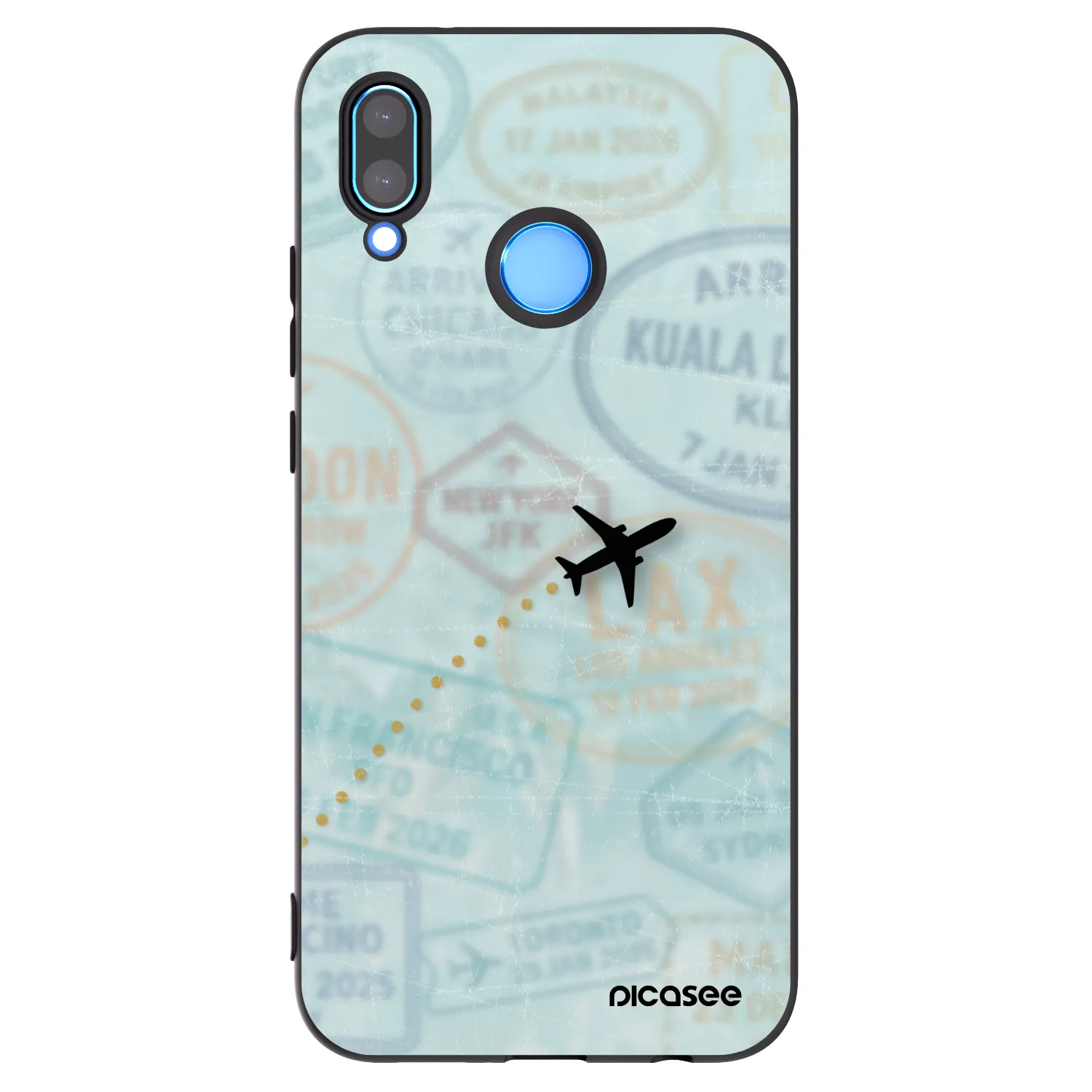 Picasee silikónový čierny obal pre Huawei P20 Lite - FLIGHT PATH