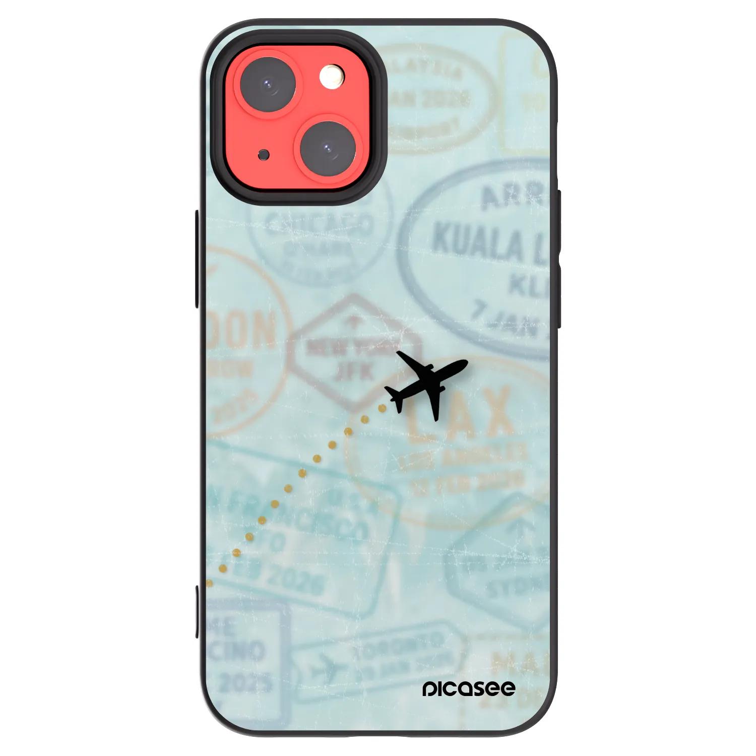 Picasee silikónový čierny obal pre Apple iPhone 13 mini - FLIGHT PATH