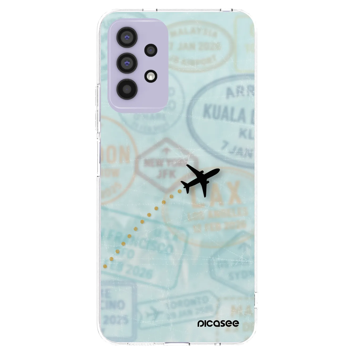 Picasee silikónový prehľadný obal pre Samsung Galaxy A32 4G SM-A325F - FLIGHT PATH
