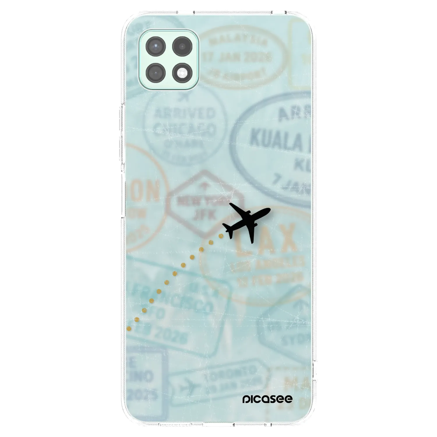 Picasee silikónový prehľadný obal pre Samsung Galaxy A22 A226B 5G - FLIGHT PATH