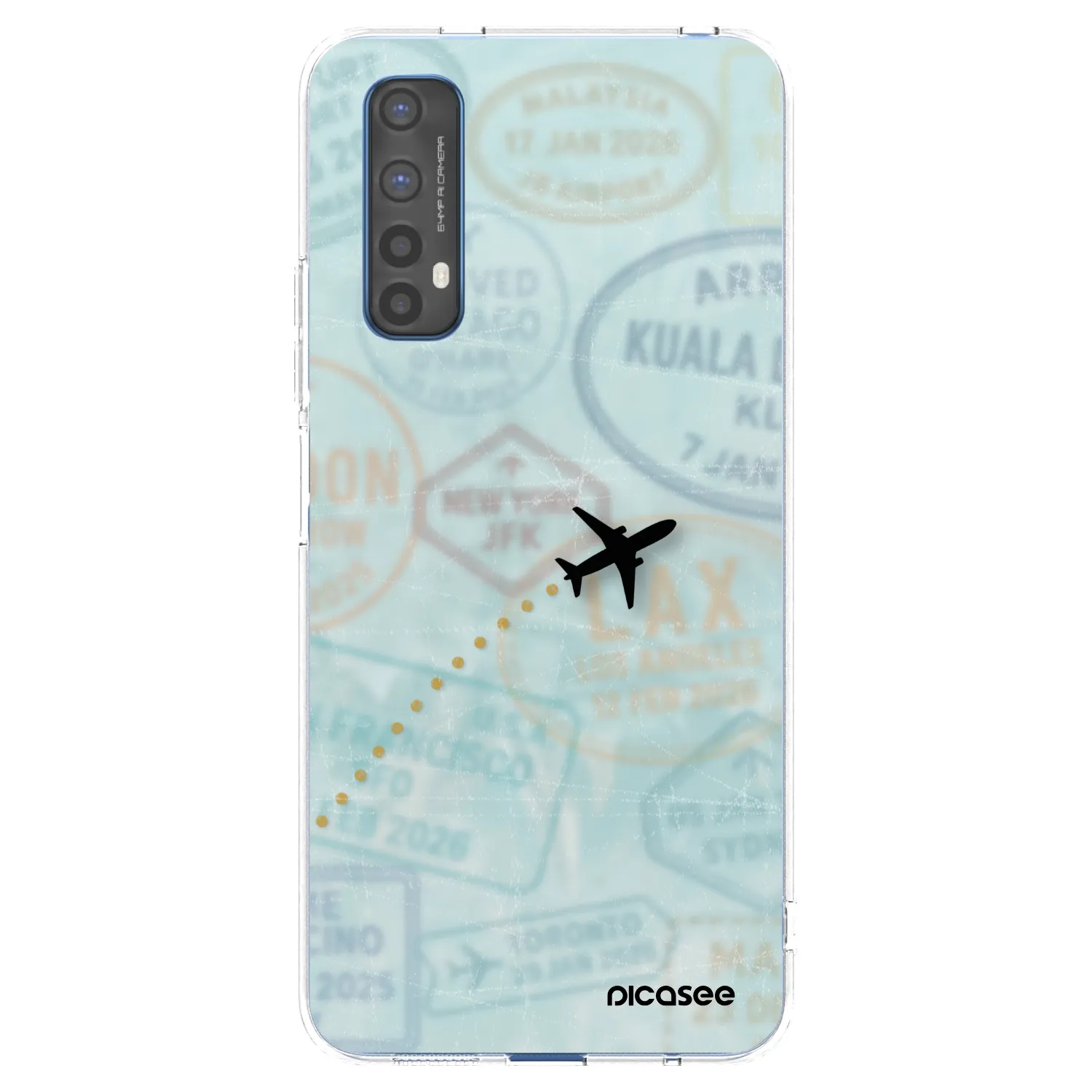 Picasee silikónový prehľadný obal pre Realme 7 - FLIGHT PATH