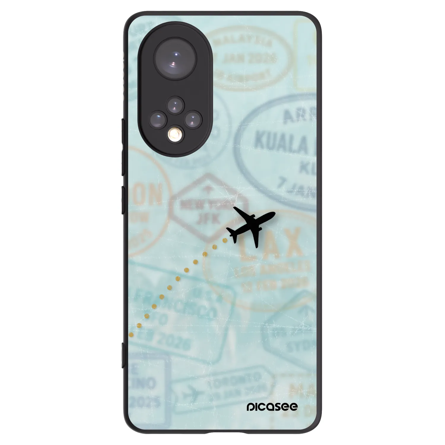 Picasee silikónový čierny obal pre Huawei Nova 9 - FLIGHT PATH