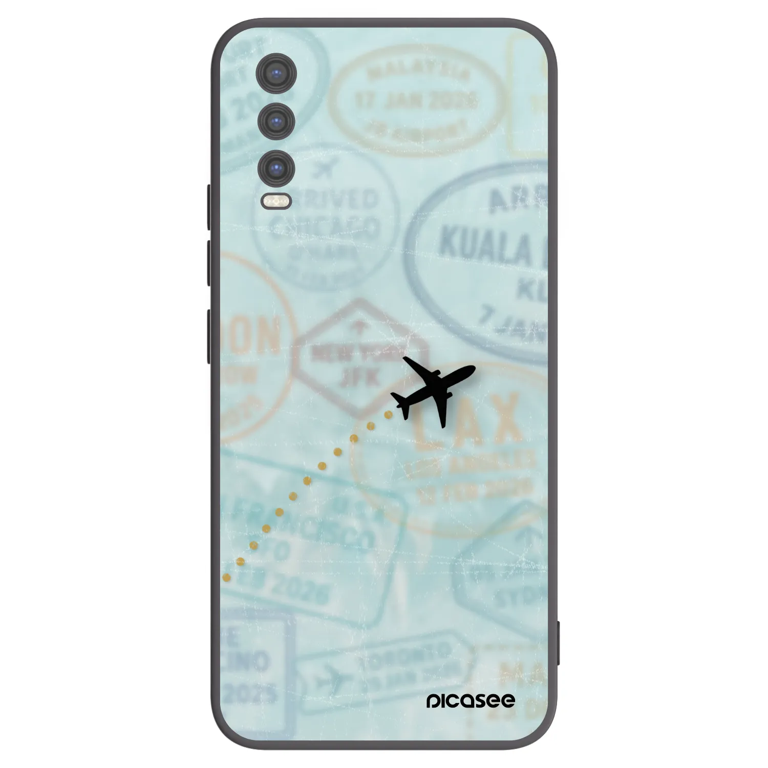 Picasee silikónový čierny obal pre Vivo Y20s - FLIGHT PATH