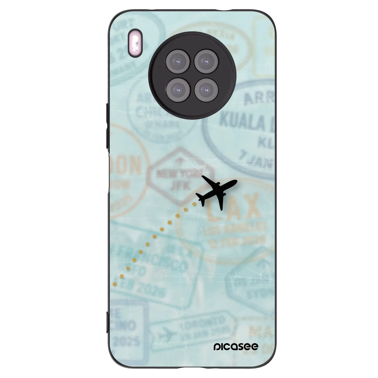 Picasee silikónový čierny obal pre Huawei Nova 8i - FLIGHT PATH