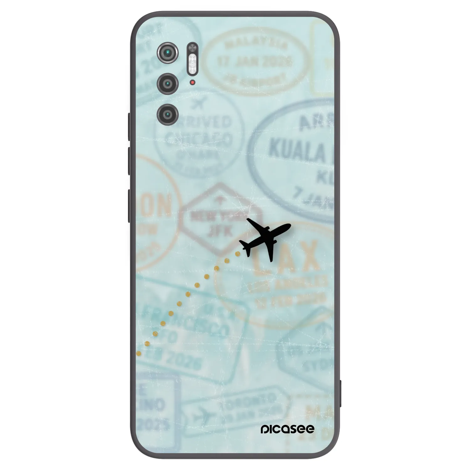 Picasee silikónový čierny obal pre Xiaomi Poco M3 Pro 5G - FLIGHT PATH