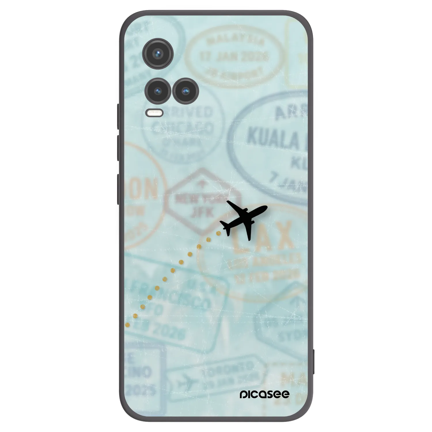 Picasee silikónový čierny obal pre Vivo Y33s - FLIGHT PATH