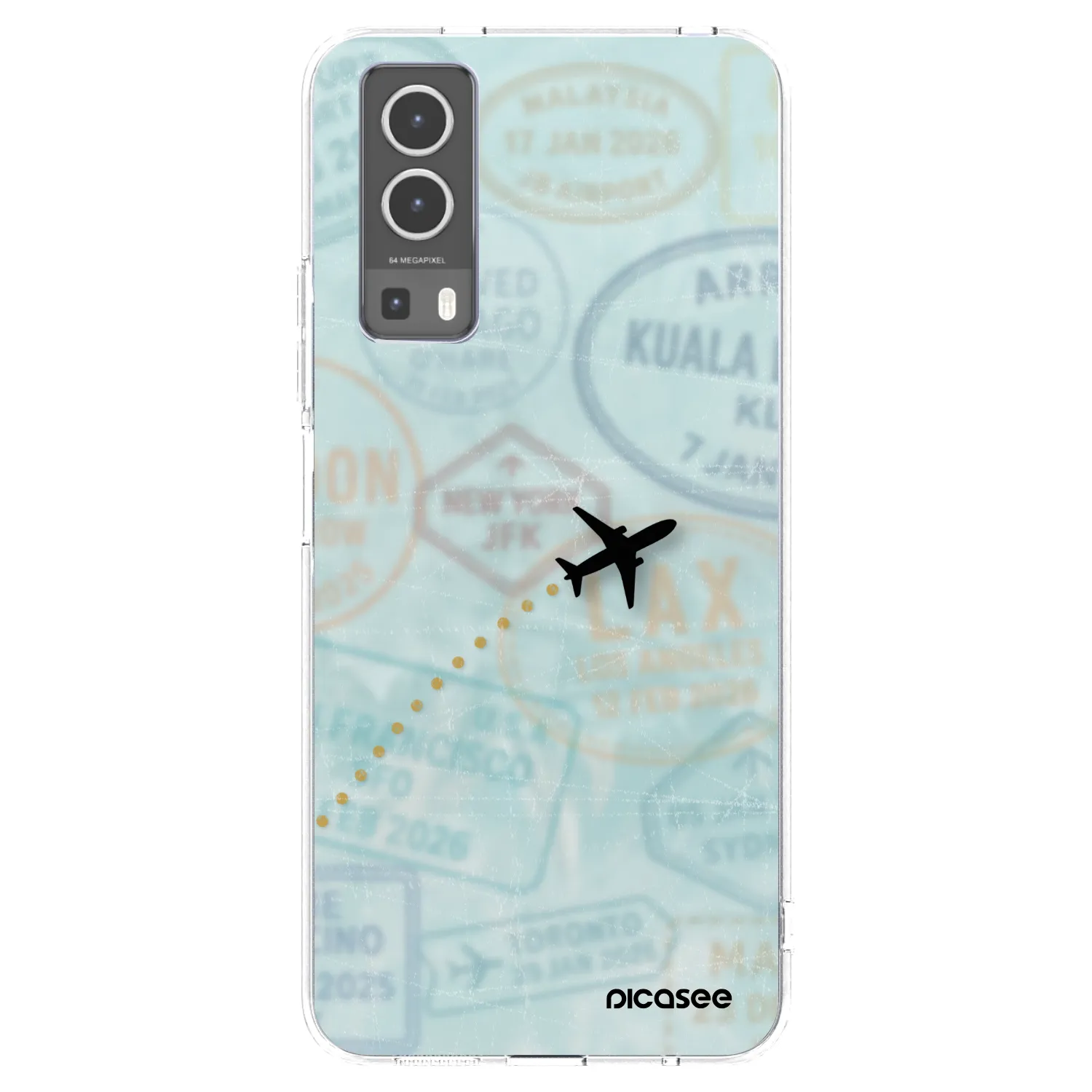 Picasee silikónový prehľadný obal pre Vivo Y72 5G - FLIGHT PATH