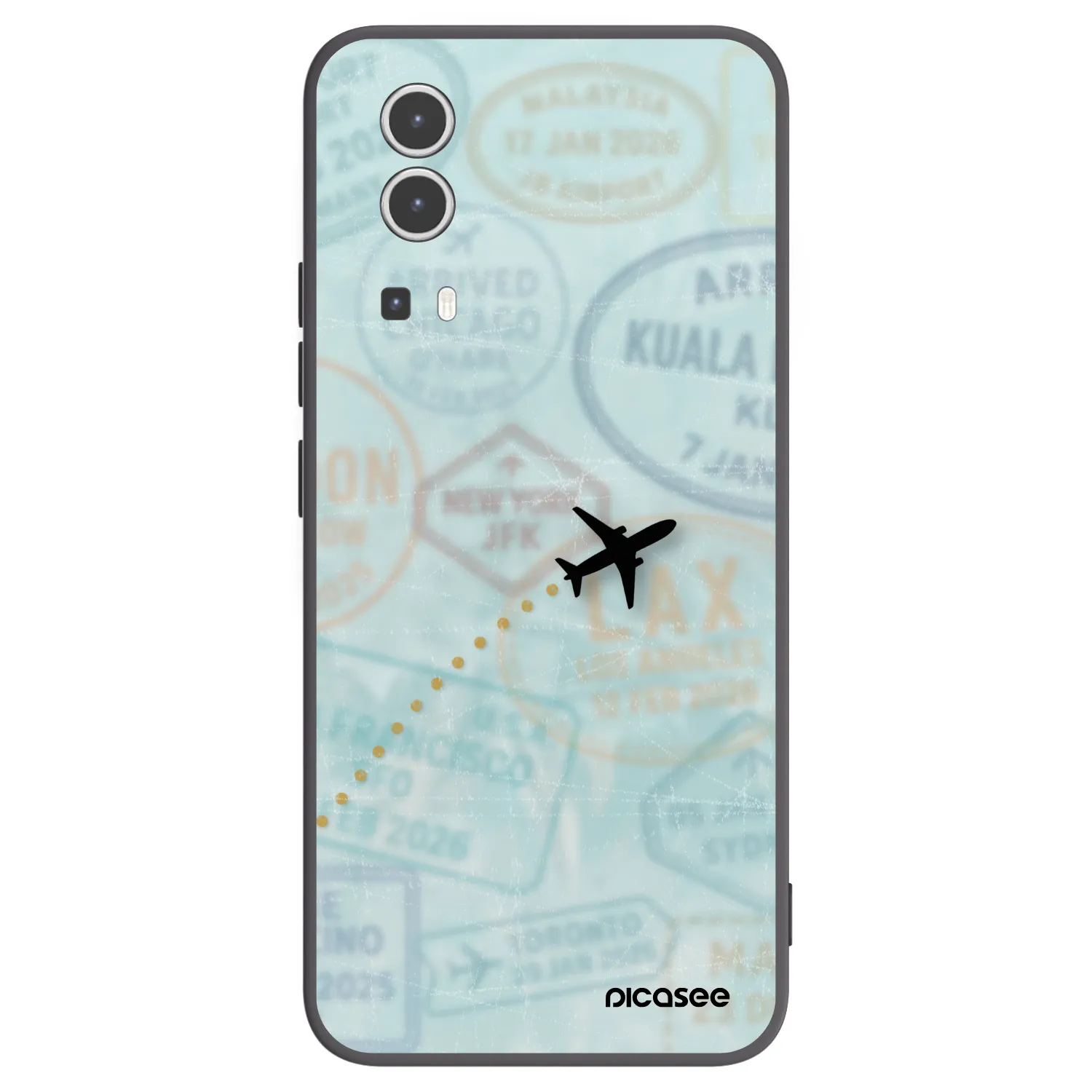 Picasee silikónový čierny obal pre Vivo Y72 5G - FLIGHT PATH