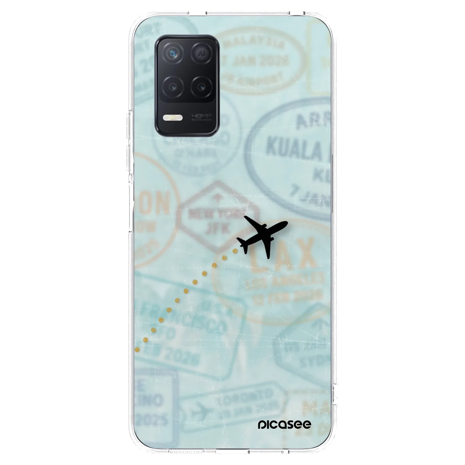 Picasee silikónový prehľadný obal pre Realme 8 5G - FLIGHT PATH