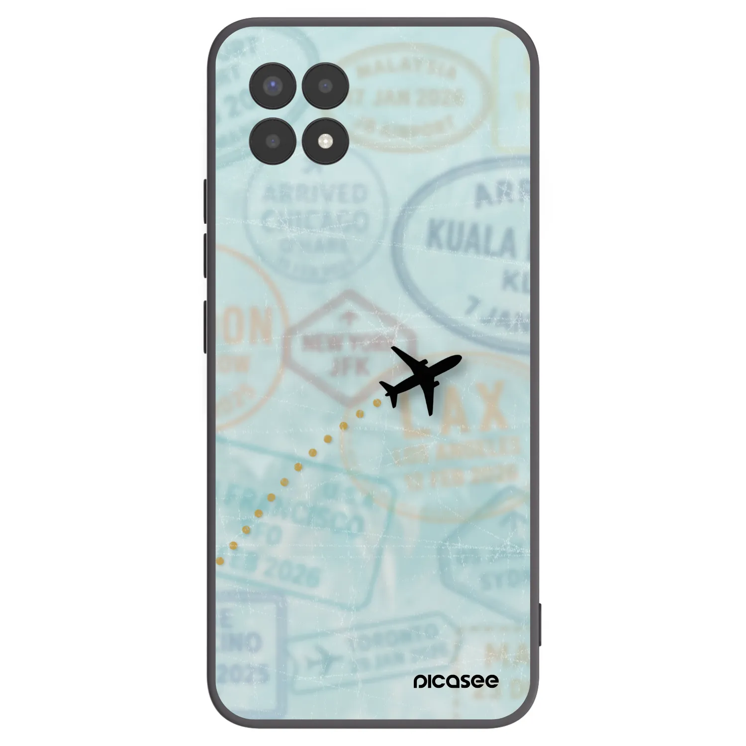 Picasee silikónový čierny obal pre Realme 8i - FLIGHT PATH