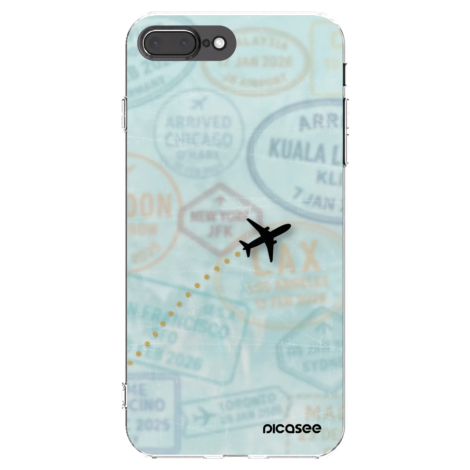 Picasee silikónový prehľadný obal pre Apple iPhone 7 Plus - FLIGHT PATH
