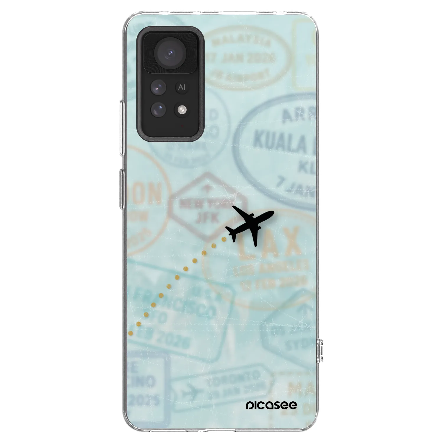 Picasee silikónový prehľadný obal pre Xiaomi Redmi Note 11 Pro 5G - FLIGHT PATH