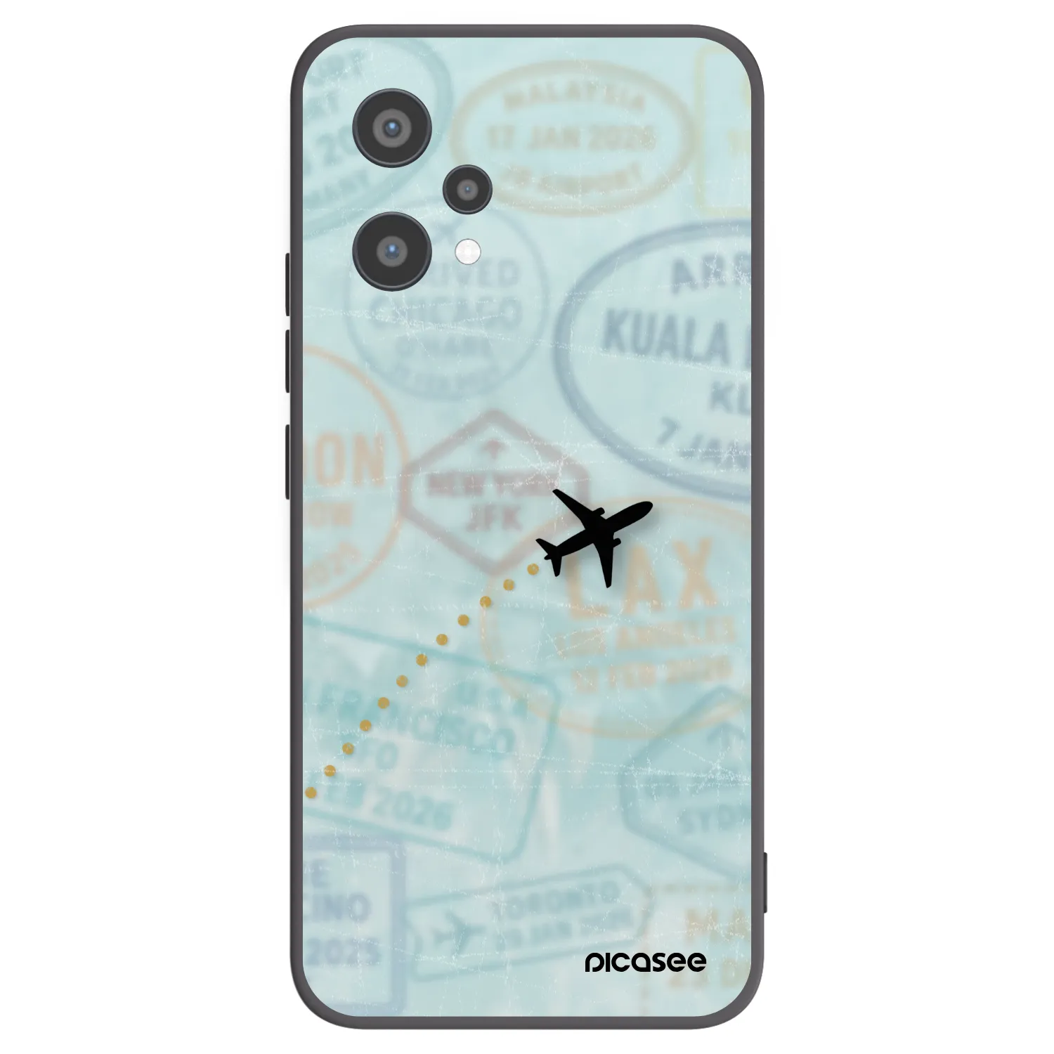 Picasee silikónový čierny obal pre Realme 9 Pro 5G - FLIGHT PATH