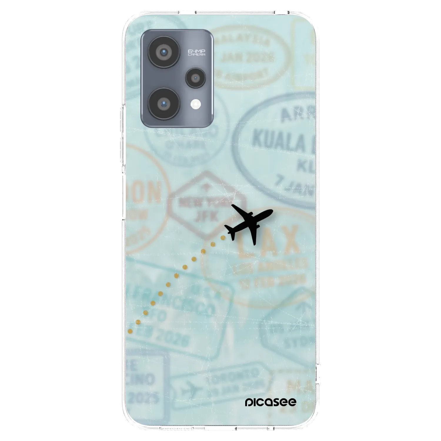 Picasee silikónový prehľadný obal pre Realme 9 Pro 5G - FLIGHT PATH