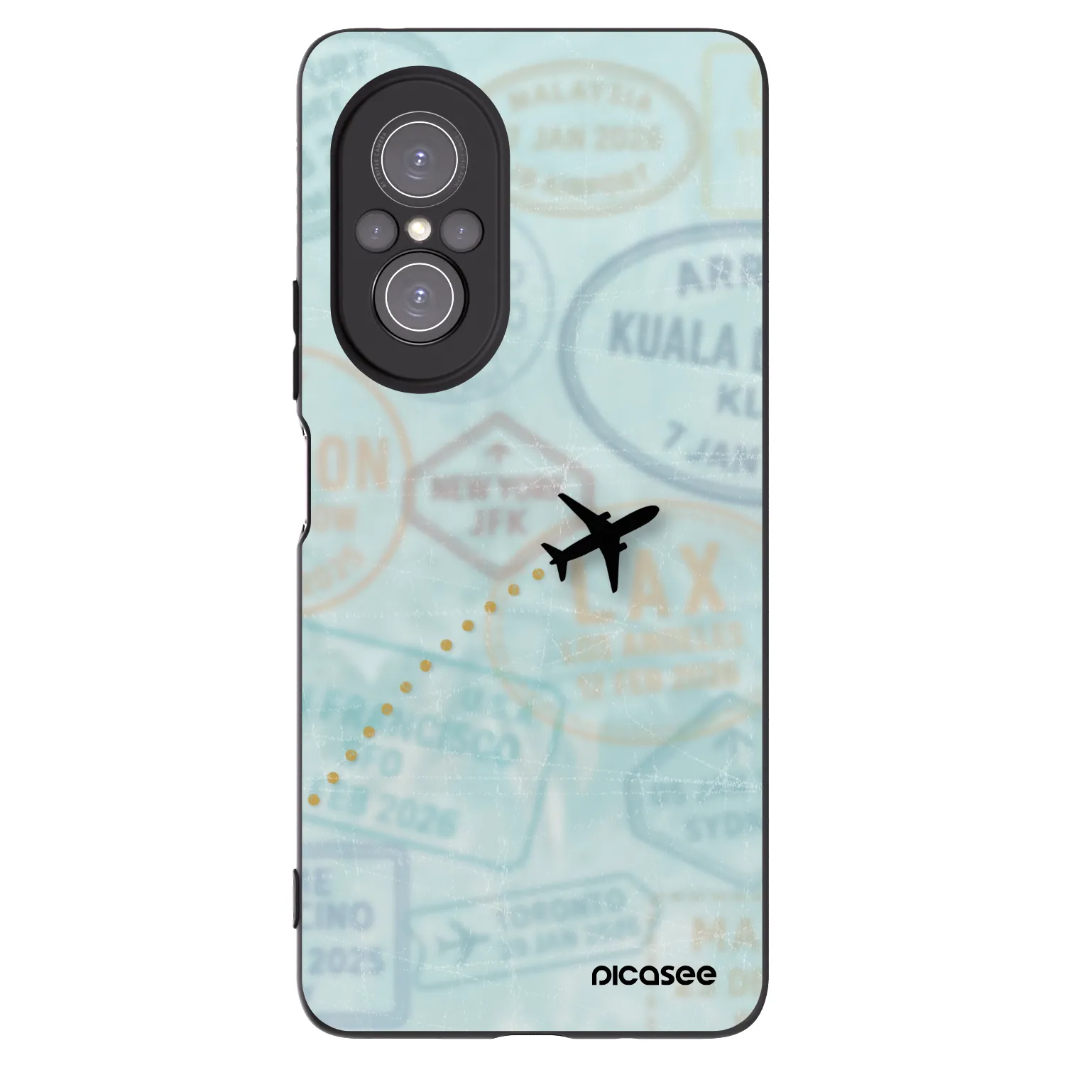 Picasee silikónový čierny obal pre Huawei Nova 9 SE - FLIGHT PATH