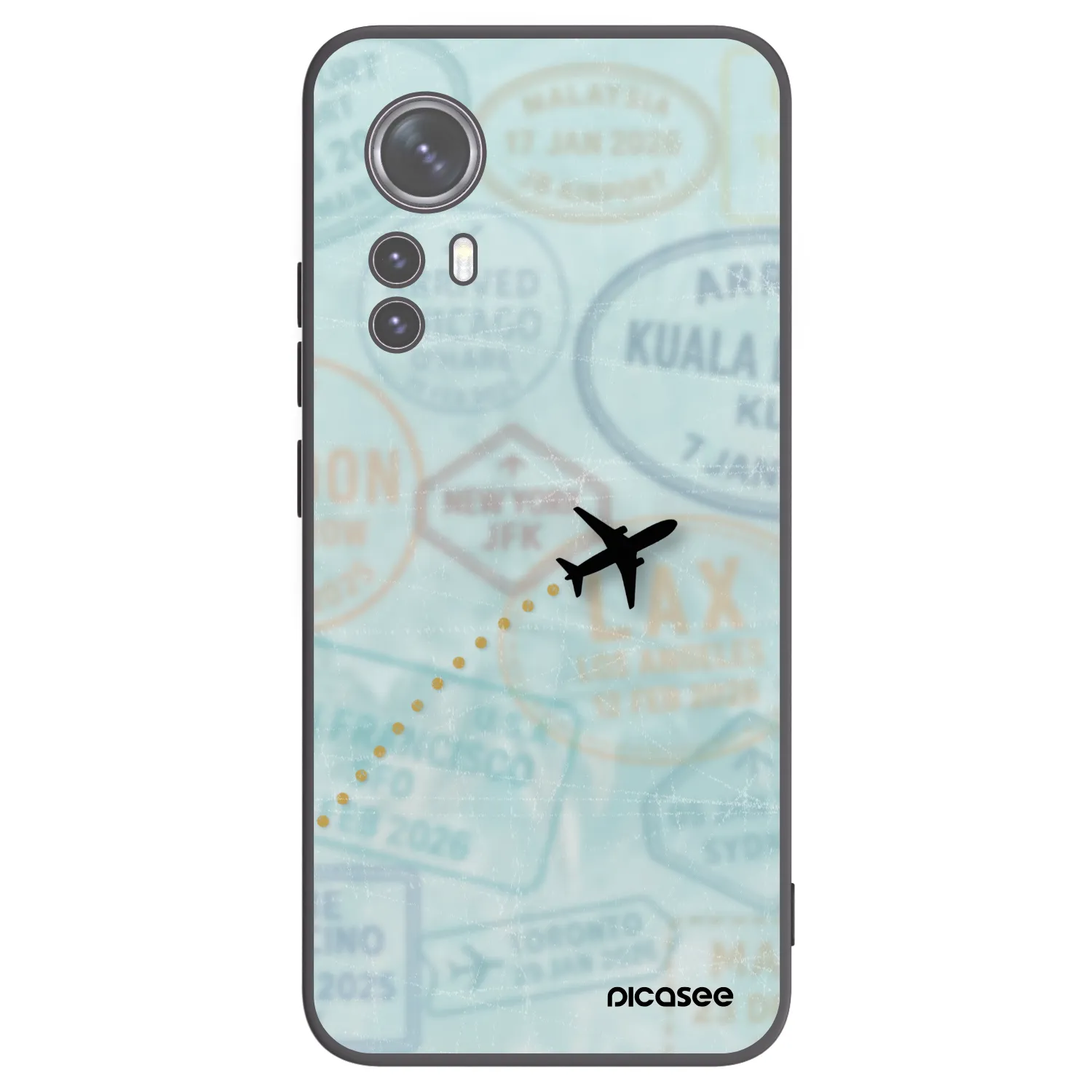 Picasee silikónový čierny obal pre Xiaomi 12 - FLIGHT PATH