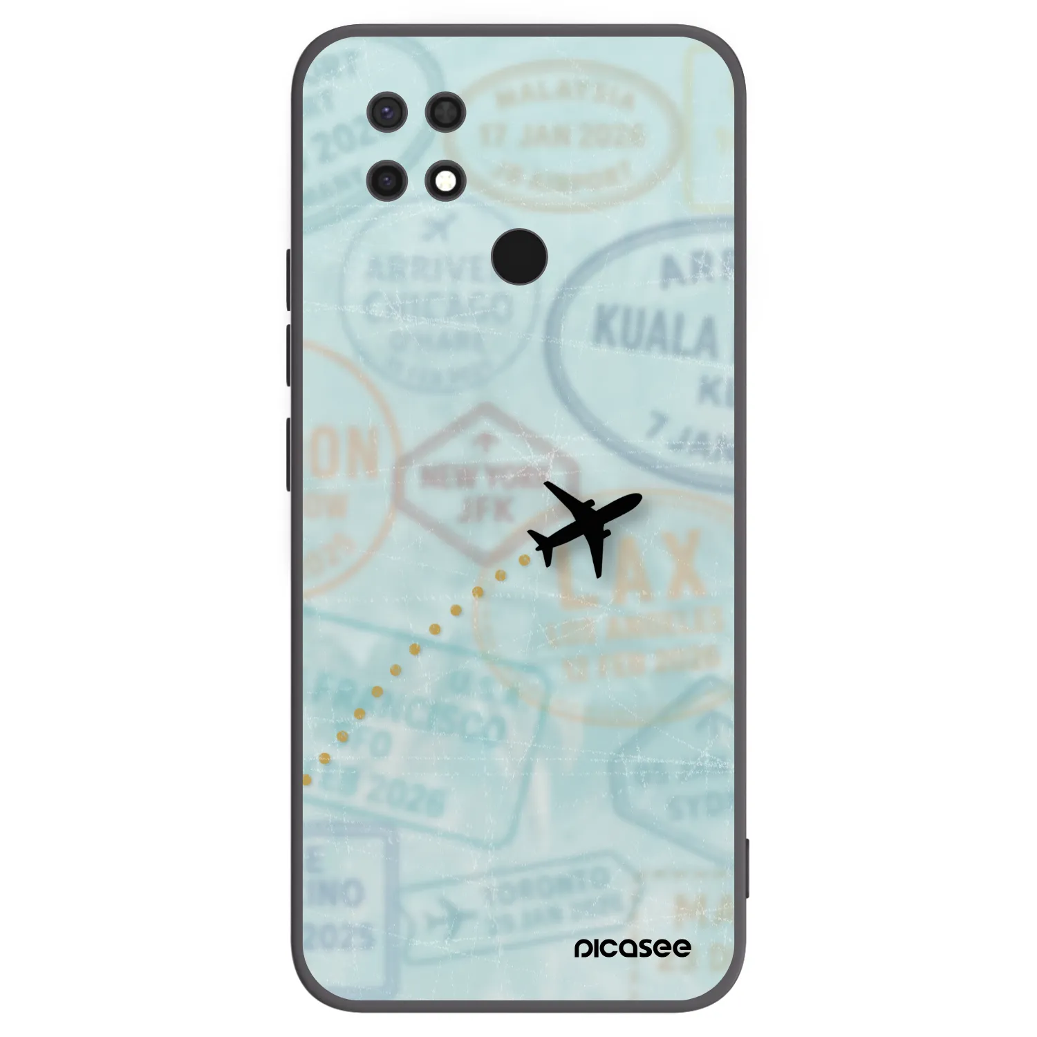 Picasee silikónový čierny obal pre Xiaomi Redmi 10C - FLIGHT PATH