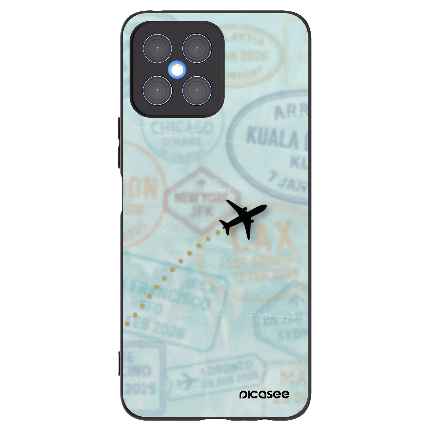 Picasee silikónový čierny obal pre Honor X8 4G - FLIGHT PATH