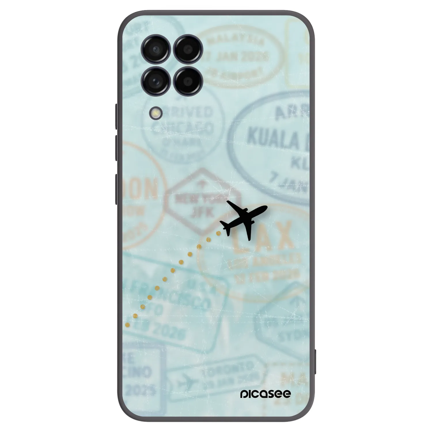 Picasee silikónový čierny obal pre Samsung Galaxy M53 5G - FLIGHT PATH