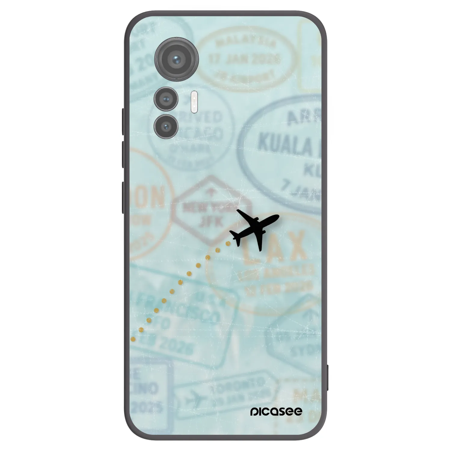Picasee silikónový čierny obal pre Xiaomi 12 Lite - FLIGHT PATH