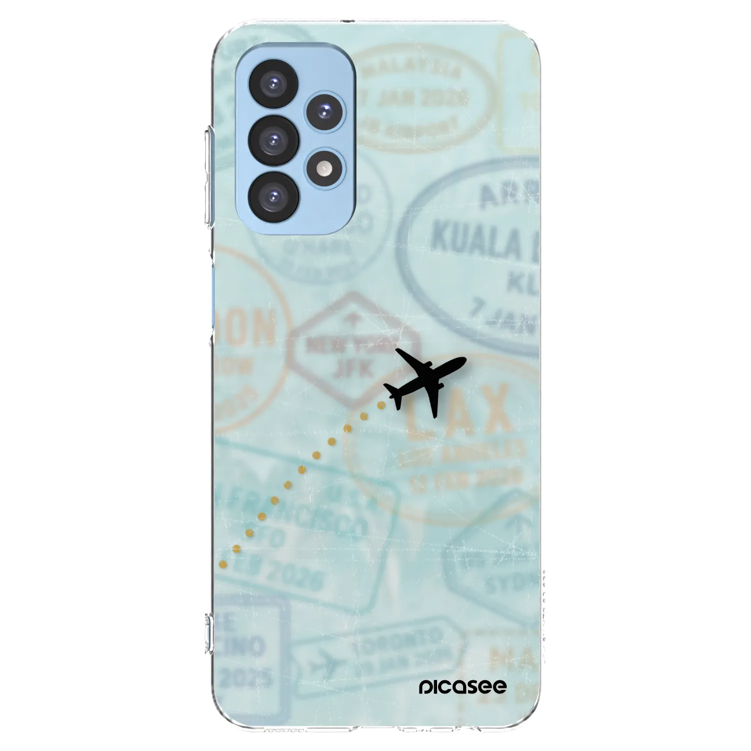 Picasee silikónový prehľadný obal pre Samsung Galaxy A23 A235F 4G - FLIGHT PATH