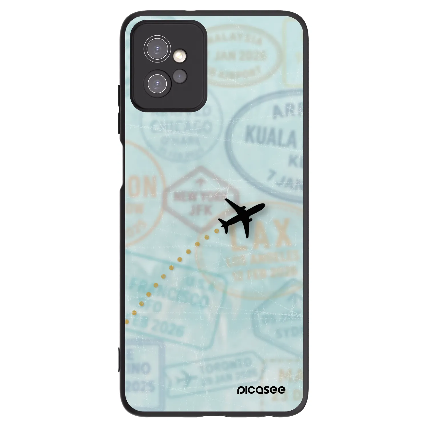 Picasee silikónový čierny obal pre Motorola Moto G32 - FLIGHT PATH